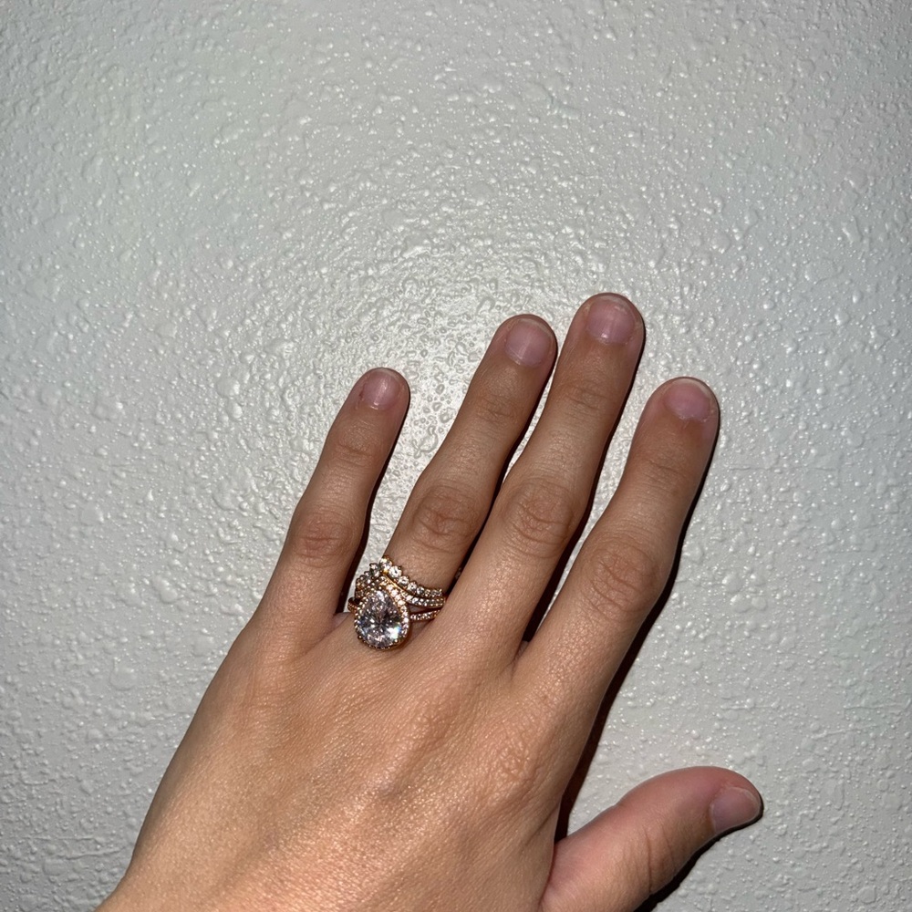 Pandora Rose Gold RING SET!!! 2 RINGS - Picture 6 of 6